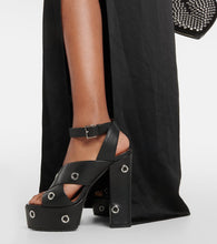 Alaia Eyelet-embellished leather sandals