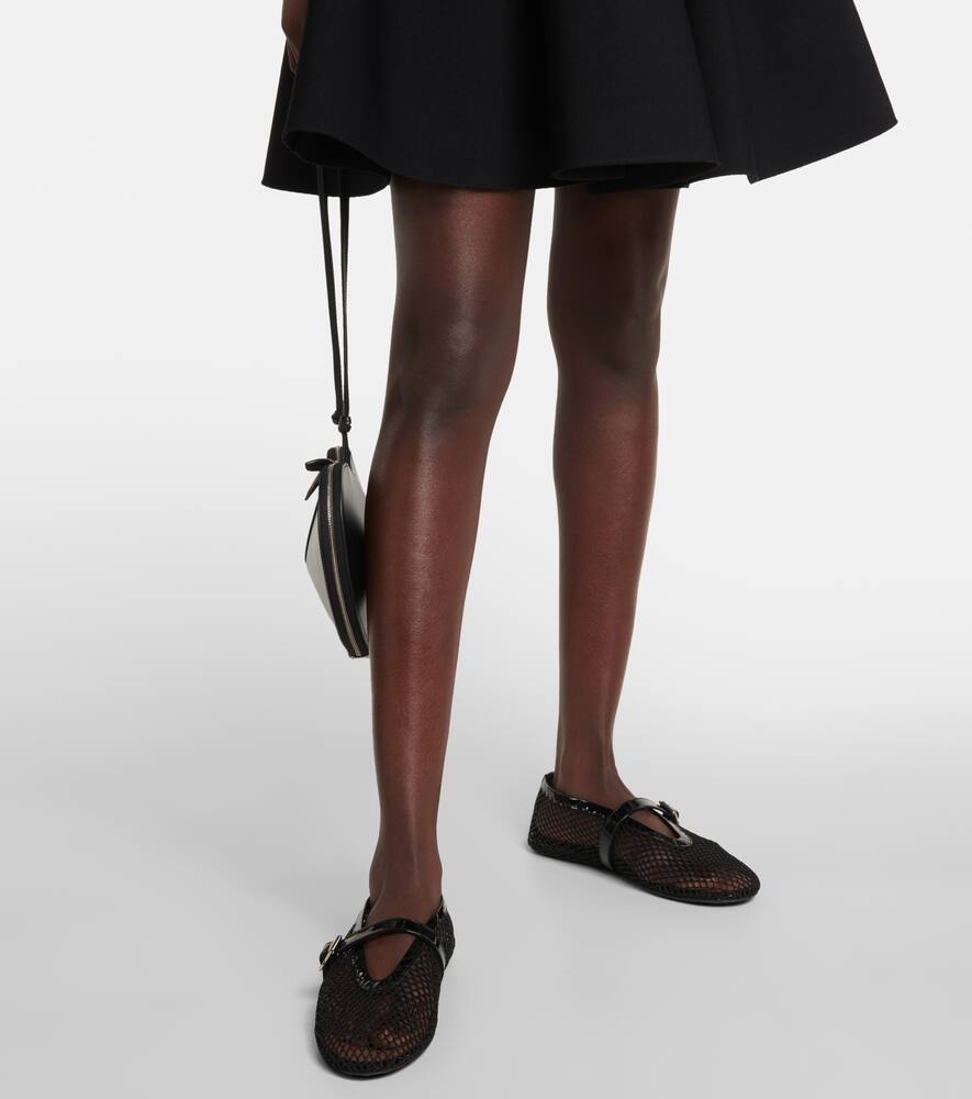 Alaia Fishnet ballet flats