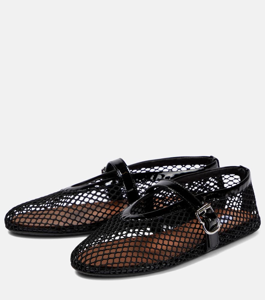 Alaia Fishnet ballet flats