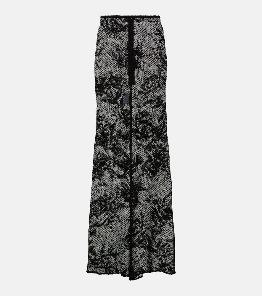 Alaia Floral mesh maxi skirt - Alaia Floral 网纱长裙