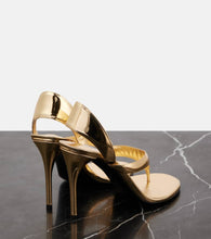 Alaia Infradito 90 mirrored leather sandals
