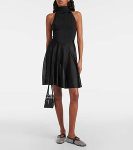 Alaia Jersey and mesh minidress