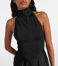 Alaia Jersey and mesh minidress