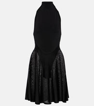 Alaia Jersey and mesh minidress