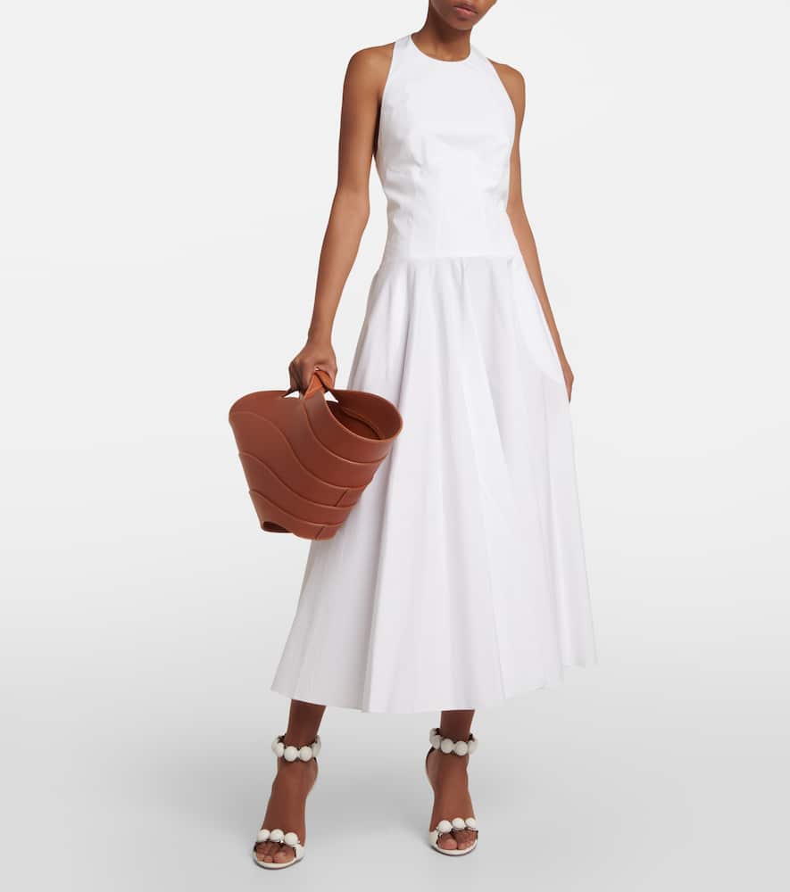 Alaia Khaima Medium leather tote bag