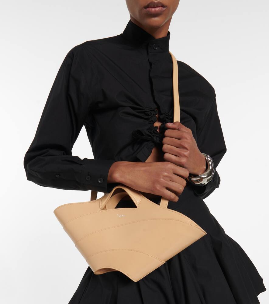 Alaia Khaima Small leather tote bag
