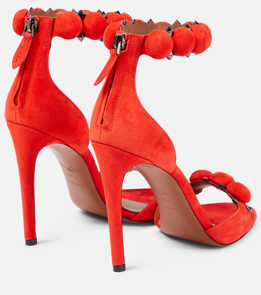 Alaia La Bombe 100 suede sandals