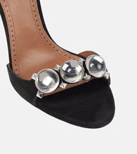 Alaia La Bombe 110 embellished suede sandals