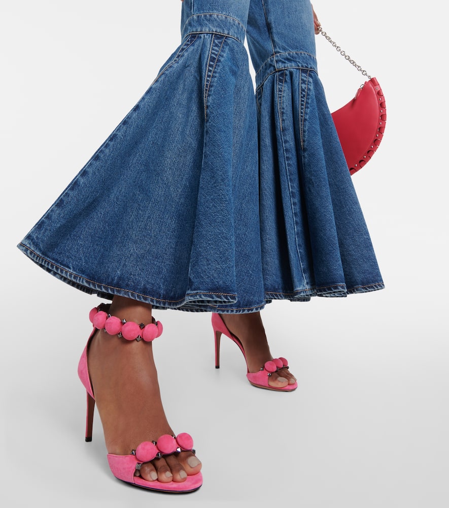 Alaia La Bombe 90 suede sandals