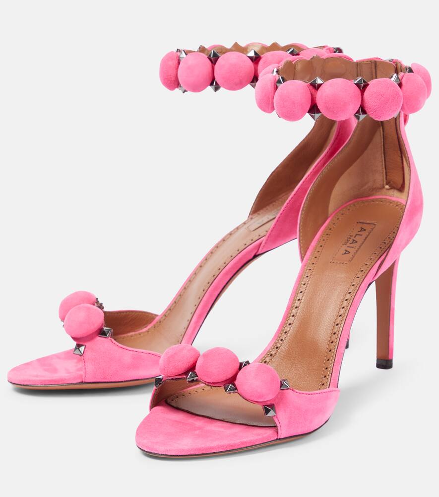 Alaia La Bombe 90 suede sandals