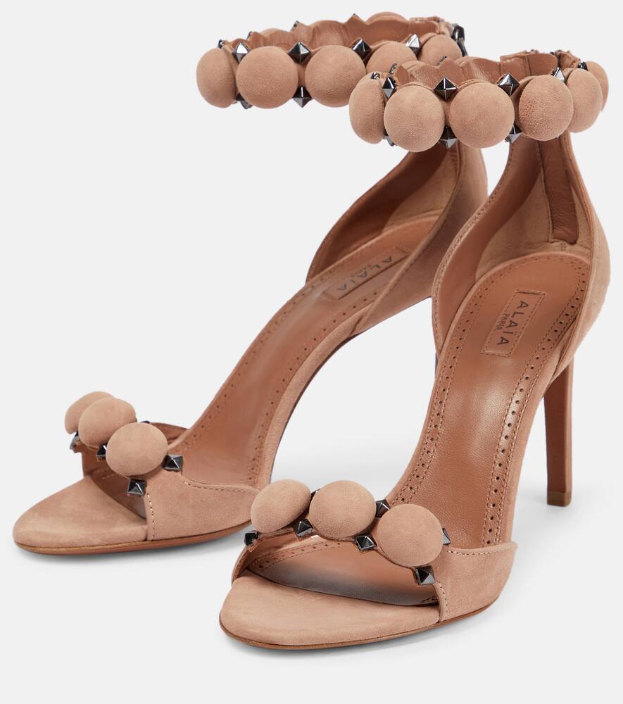 Alaia La Bombe 90 suede sandals
