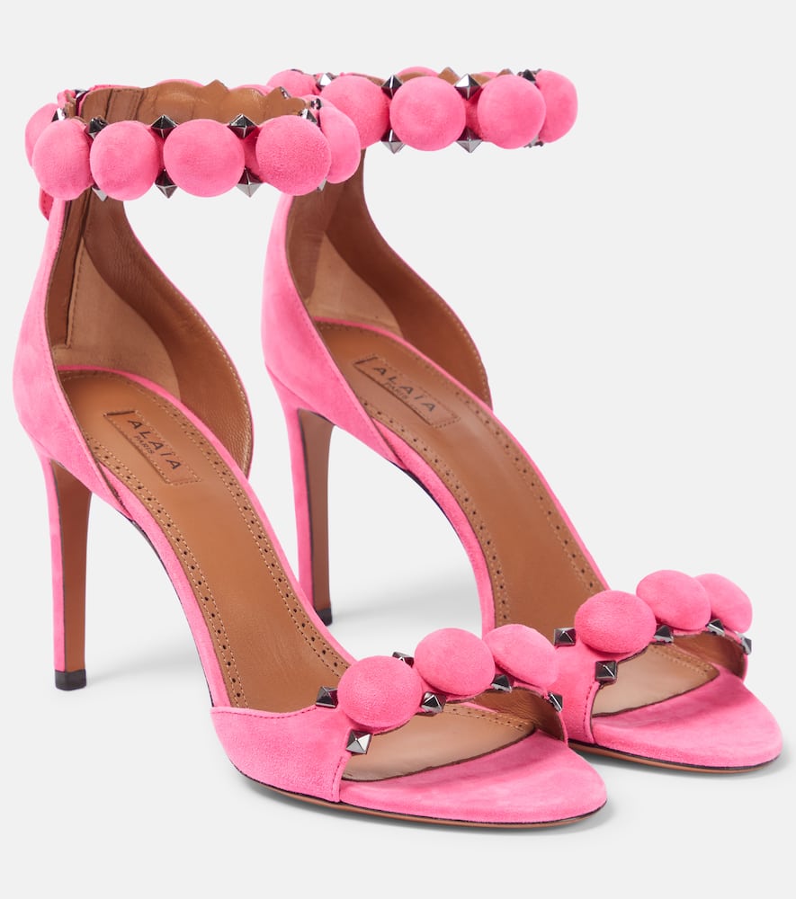 Alaia La Bombe 90 suede sandals