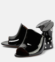 Alaia La Sculpture embellished patent leather mules