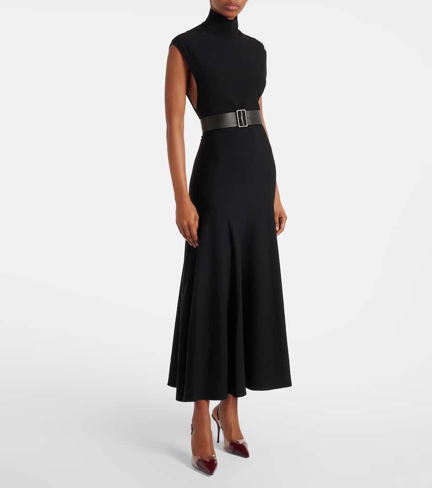 Alaia Le C√Ö¬ìur 90 leather and PU slingback pumps
