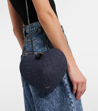 Alaia Le C√Ö¬ìur denim shoulder bag