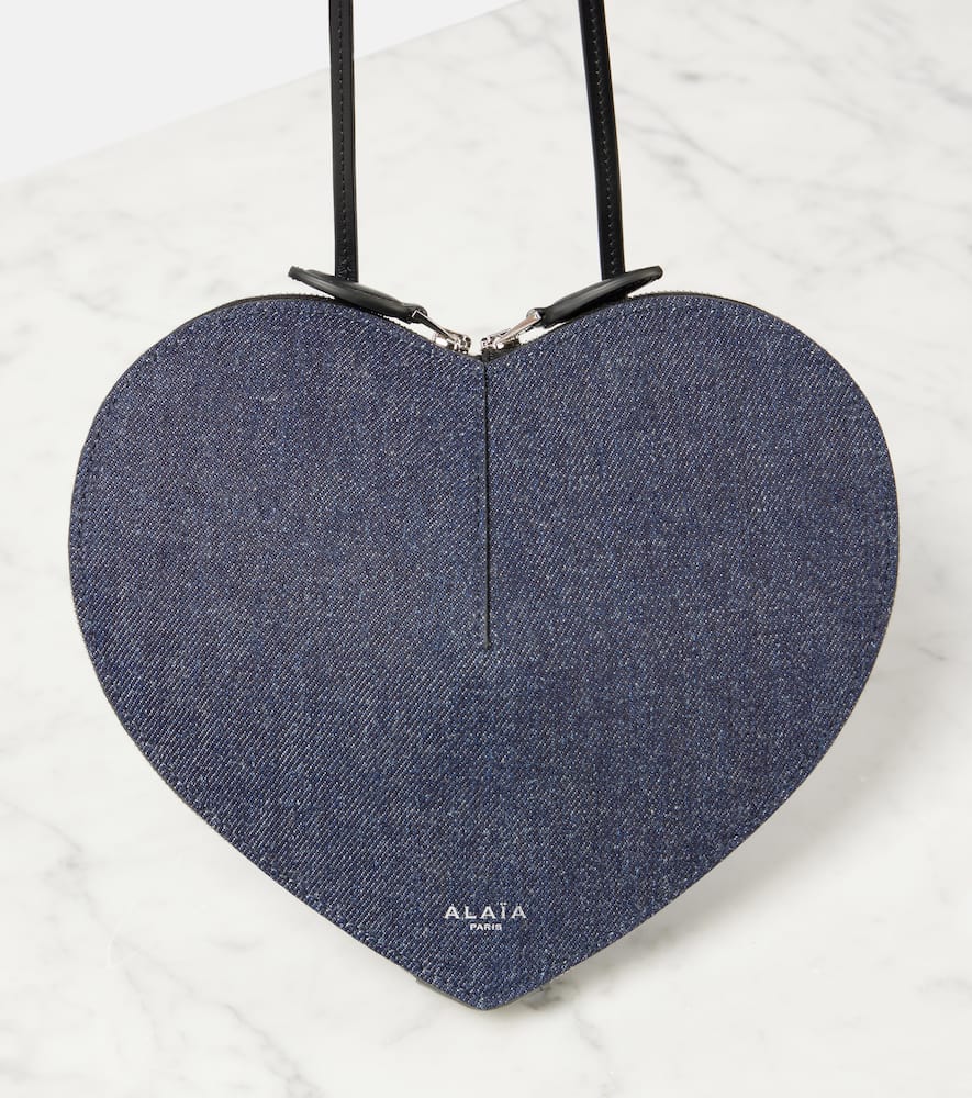 Alaia Le C√Ö¬ìur denim shoulder bag