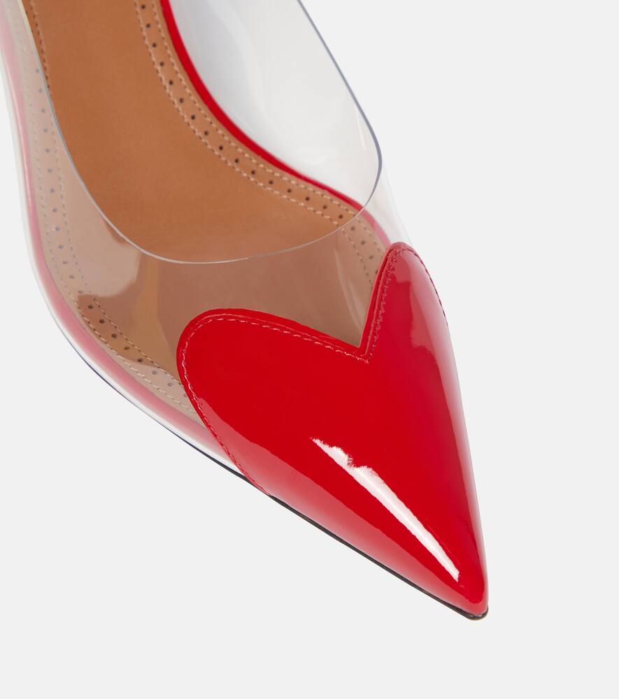 Alaia Le C√Ö¬ìur leather and PU slingback pumps
