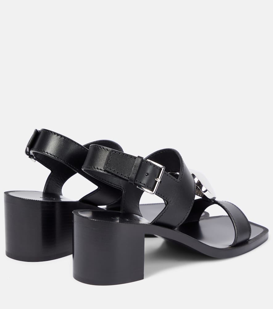 Alaia Le C√Ö¬ìur leather sandals