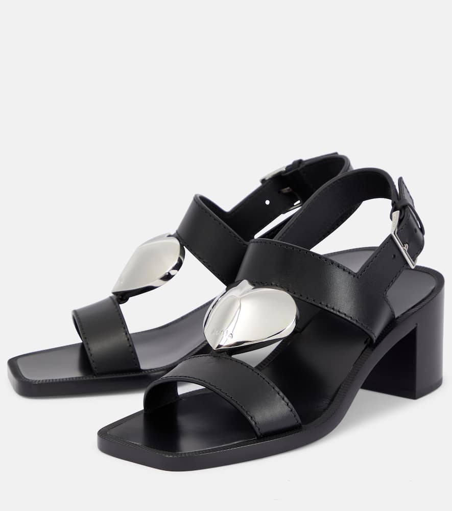 Alaia Le C√Ö¬ìur leather sandals