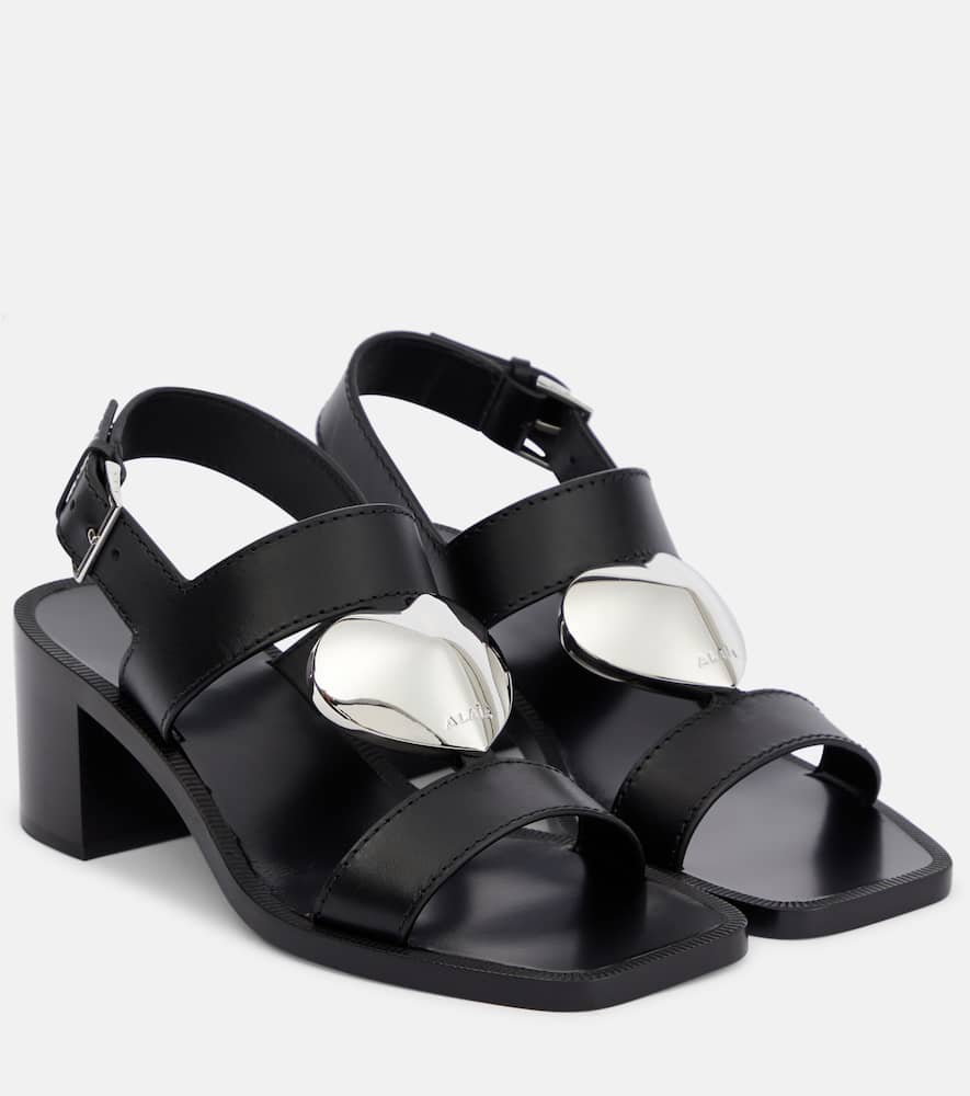 Alaia Le C√Ö¬ìur leather sandals