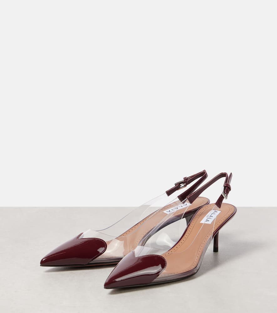 Alaia Le C√Ö¬ìur leather slingback pumps