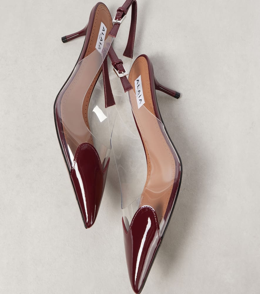 Alaia Le C√Ö¬ìur leather slingback pumps