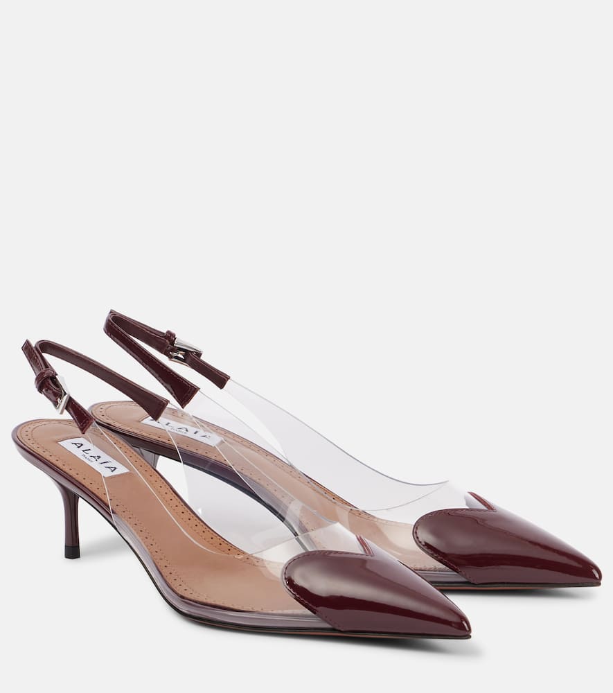 Alaia Le C√Ö¬ìur leather slingback pumps