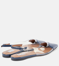 Alaia Le C√Ö¬ìur patent leather and PU slingback flats
