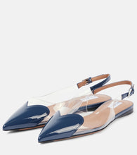 Alaia Le C√Ö¬ìur patent leather and PU slingback flats
