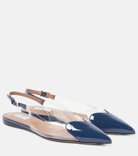 Alaia Le C√Ö¬ìur patent leather and PU slingback flats - Alaia Le C√Öìur 漆皮 PU 露跟平底鞋