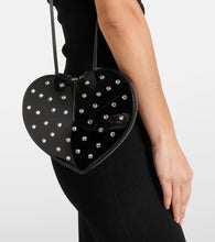 Alaia Le C√Ö¬ìur studded leather crossbody bag