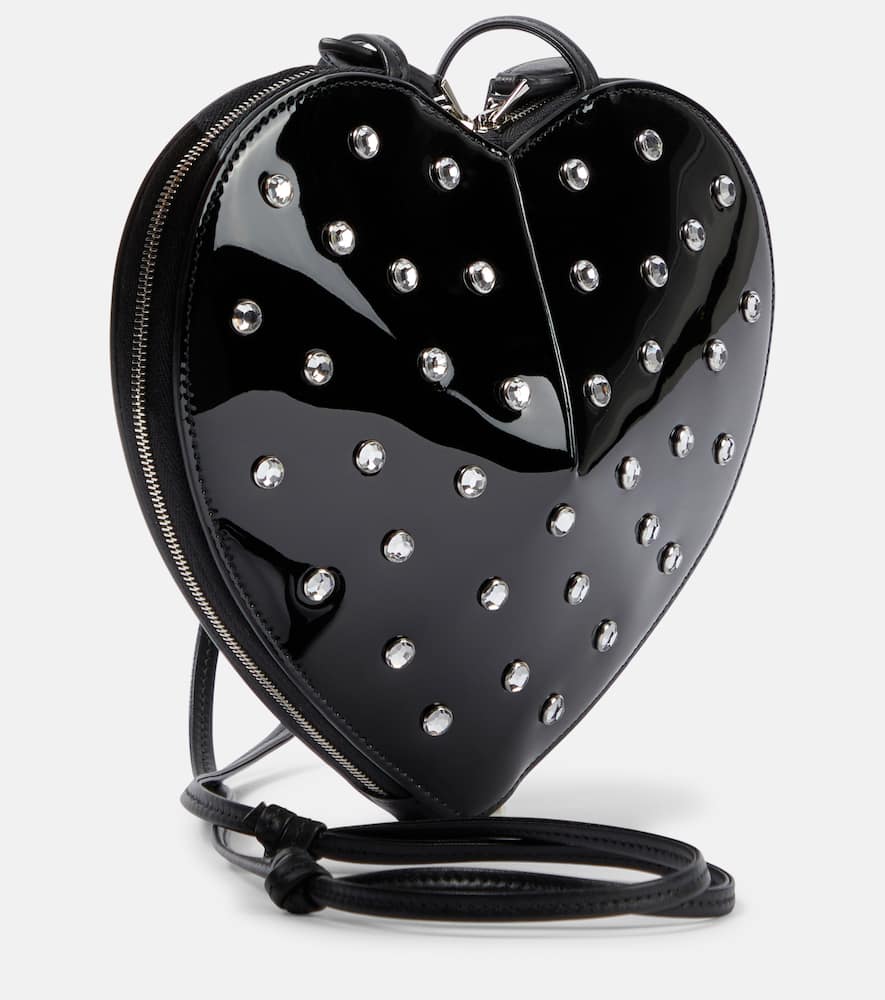 Alaia Le C√Ö¬ìur studded leather crossbody bag