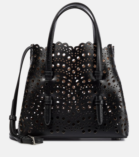Alaia Le Mina 20 Vienne Wave leather tote bag. Shop Alaia Top-Handle Bags for women now.
