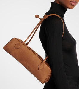 Alaia Le Teckel Medium suede shoulder bag
