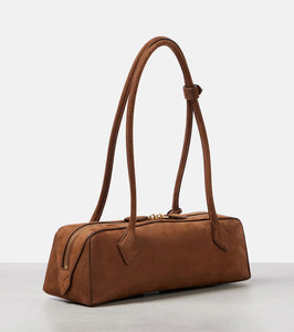 Alaia Le Teckel Medium suede shoulder bag