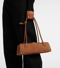 Alaia Le Teckel Medium suede shoulder bag