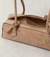 Alaia Le Teckel Small croc-effect shoulder bag