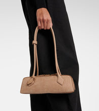 Alaia Le Teckel Small croc-effect shoulder bag