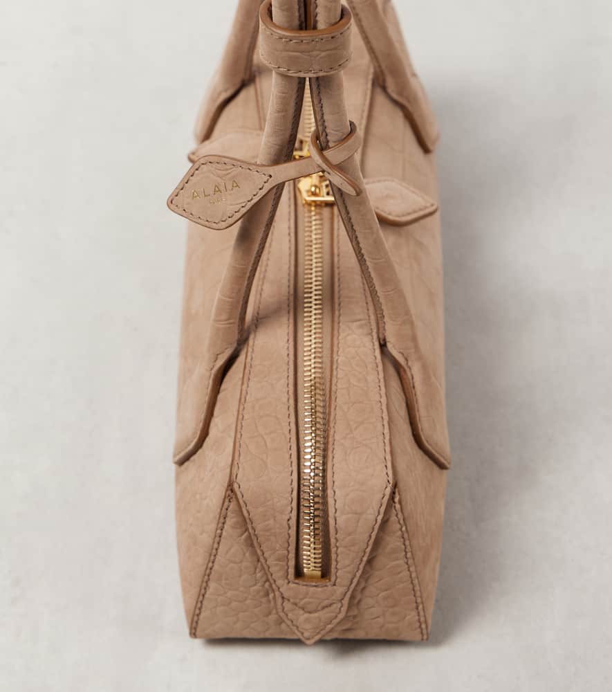 Alaia Le Teckel Small croc-effect shoulder bag