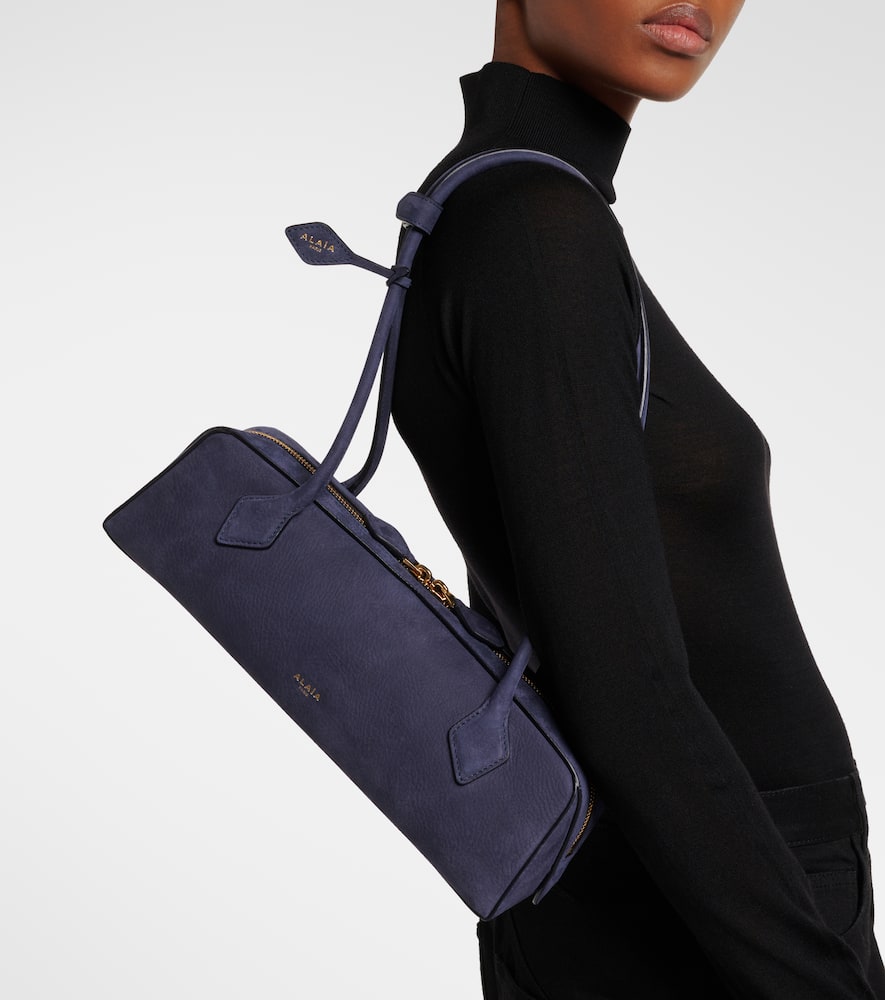 Alaia Le Teckel suede shoulder bag