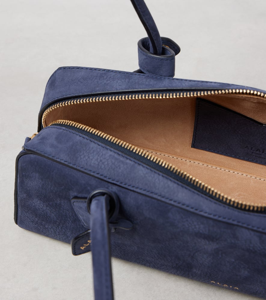 Alaia Le Teckel suede shoulder bag