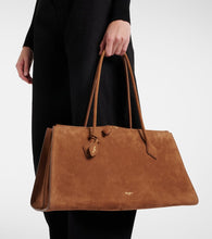 Alaia Le Teckel suede tote bag