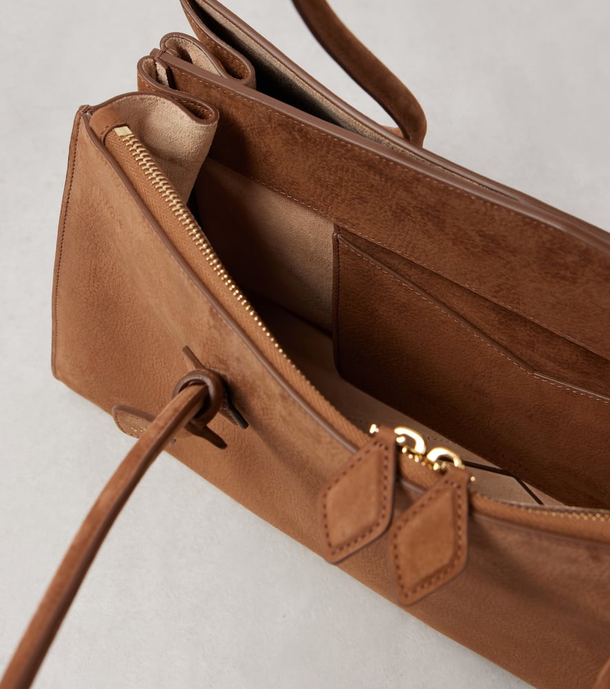 Alaia Le Teckel suede tote bag