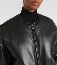 Alaia Leather bomber jacket