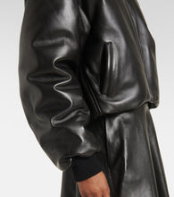 Alaia Leather bomber jacket