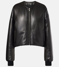 Alaia Leather bomber jacket - Alaia 皮革飞行员夹克