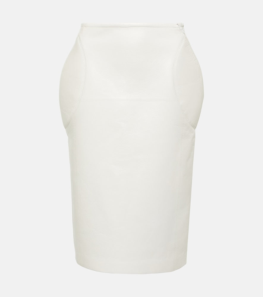 Alaia Leather pencil skirt - Alaia 皮革铅笔裙