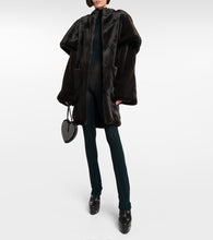 Alaia Leather-trimmed coat