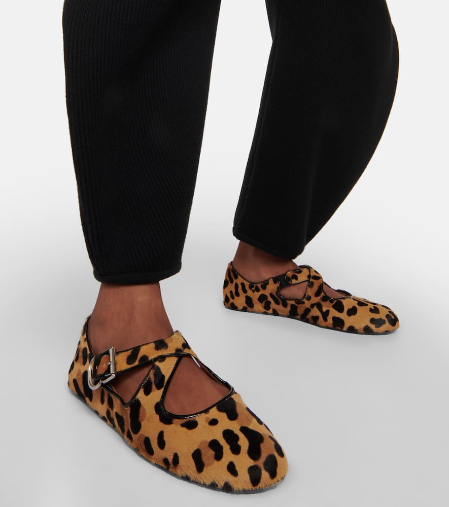 Alaia Leopard-print ballet flats