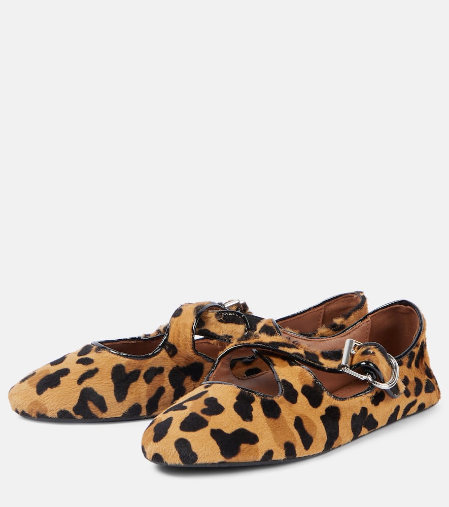 Alaia Leopard-print ballet flats